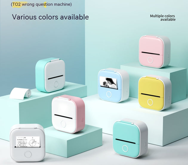 Portable Mini Thermal Label Printer Home Photo Printer Student Wrong Question Printer Bluetooth-compatible Mini Label Printer Price Tag